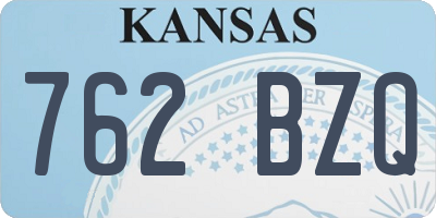 KS license plate 762BZQ