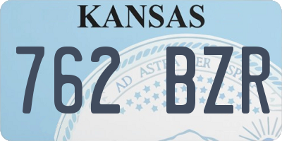 KS license plate 762BZR