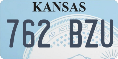 KS license plate 762BZU