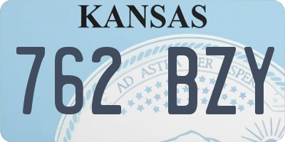 KS license plate 762BZY