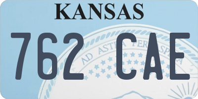KS license plate 762CAE