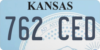 KS license plate 762CED