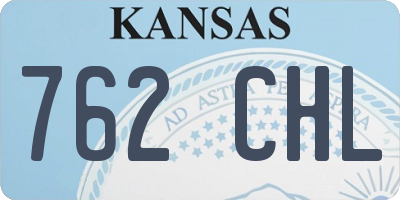 KS license plate 762CHL