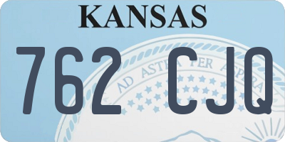 KS license plate 762CJQ