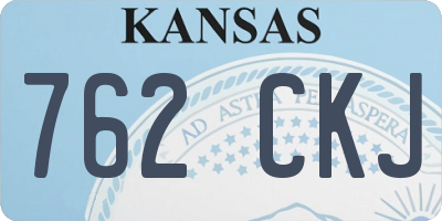 KS license plate 762CKJ