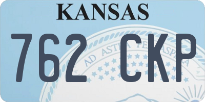 KS license plate 762CKP