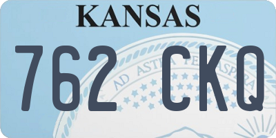 KS license plate 762CKQ