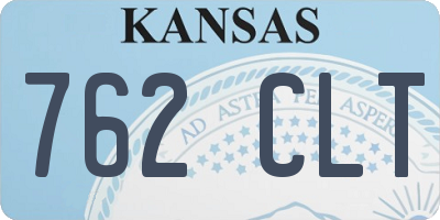 KS license plate 762CLT