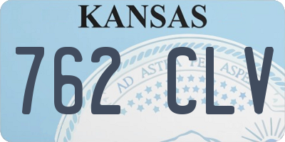 KS license plate 762CLV