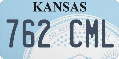 KS license plate 762CML