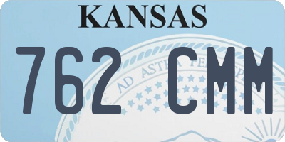 KS license plate 762CMM