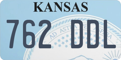 KS license plate 762DDL