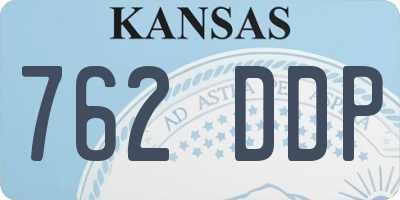 KS license plate 762DDP