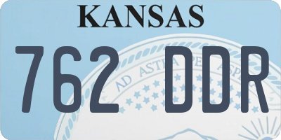 KS license plate 762DDR