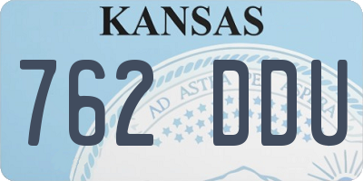 KS license plate 762DDU