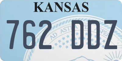 KS license plate 762DDZ
