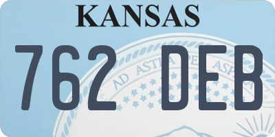 KS license plate 762DEB