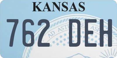 KS license plate 762DEH