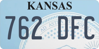 KS license plate 762DFC