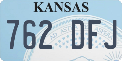 KS license plate 762DFJ