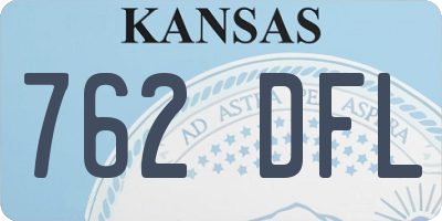 KS license plate 762DFL