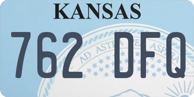 KS license plate 762DFQ