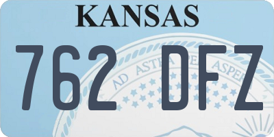 KS license plate 762DFZ