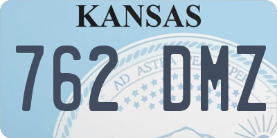 KS license plate 762DMZ