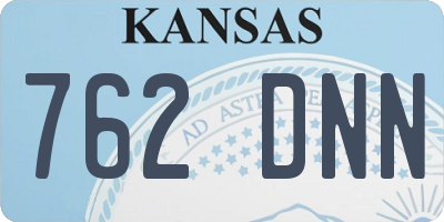 KS license plate 762DNN