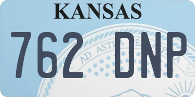 KS license plate 762DNP