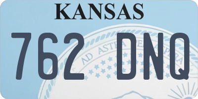 KS license plate 762DNQ
