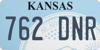 KS license plate 762DNR