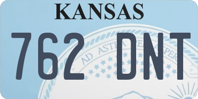 KS license plate 762DNT