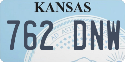KS license plate 762DNW