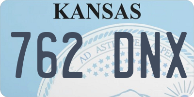 KS license plate 762DNX