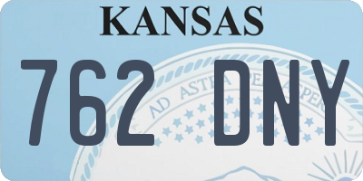 KS license plate 762DNY