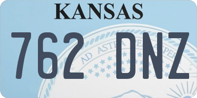 KS license plate 762DNZ