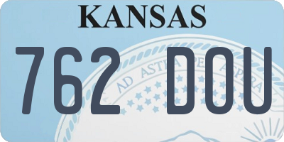 KS license plate 762DOU