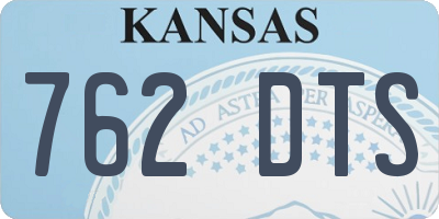 KS license plate 762DTS