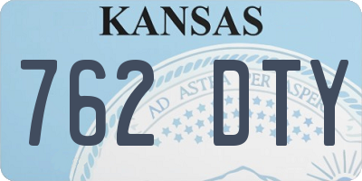KS license plate 762DTY