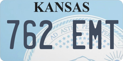 KS license plate 762EMT