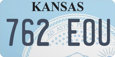 KS license plate 762EOU