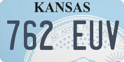 KS license plate 762EUV