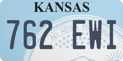 KS license plate 762EWI