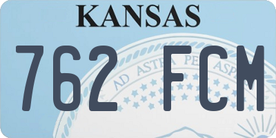 KS license plate 762FCM
