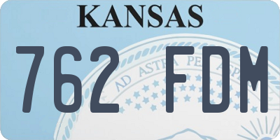 KS license plate 762FDM
