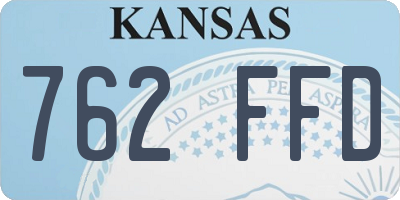 KS license plate 762FFD
