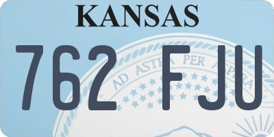 KS license plate 762FJU