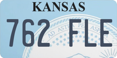 KS license plate 762FLE