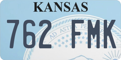 KS license plate 762FMK